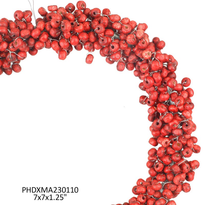 Red Berry Bead Wreath Ornament