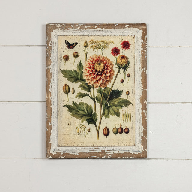 Peach Dahlia Botanical Print