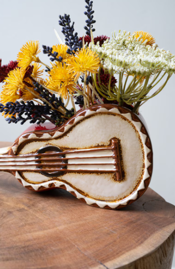 Ceramic Guitar Planter