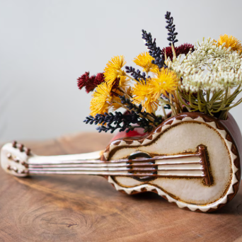 Ceramic Guitar Planter