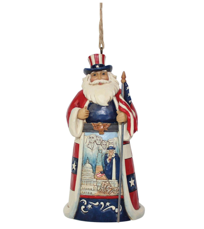 American Santa Ornament