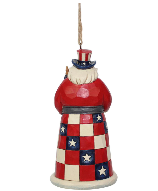 American Santa Ornament