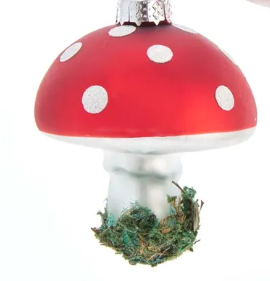 Mushroom Glass Ornament
