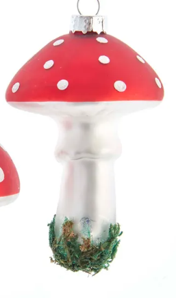Mushroom Glass Ornament