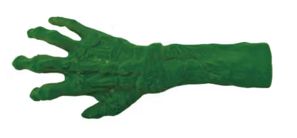Flocked Plastic Monster Hand