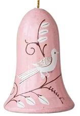 Hand-Painted Wood Bell Ornament