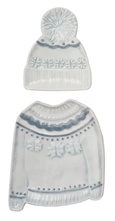 Holiday Sweater & Hat Plate Set