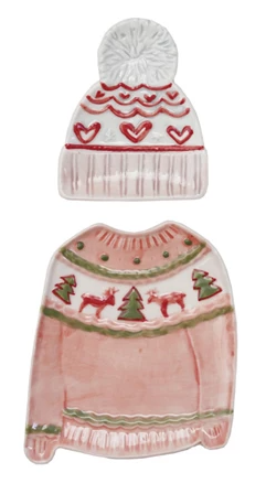 Holiday Sweater & Hat Plate Set