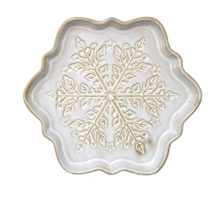 Stoneware Snowflake Plate