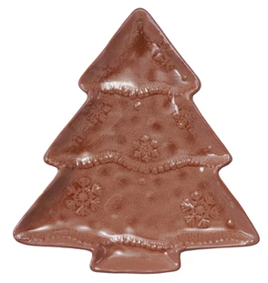 Snowflake Tree Stoneware Plate
