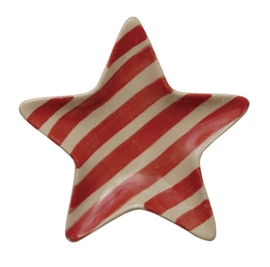 Hand-Painted Mini Stoneware Holiday Dish