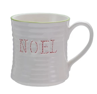 Holiday Word Stoneware Mug