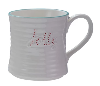 Holiday Word Stoneware Mug