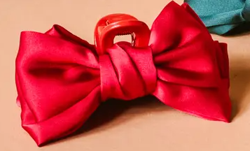 Mini Satin Bow Claw Clip