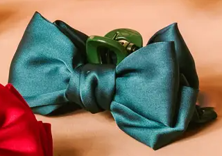 Mini Satin Bow Claw Clip