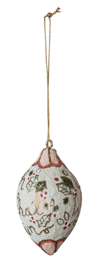 Hand-Painted Paper Mache Ornament
