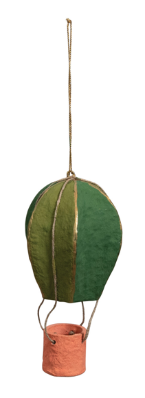 Paper Mache Hot Air Balloon Ornament