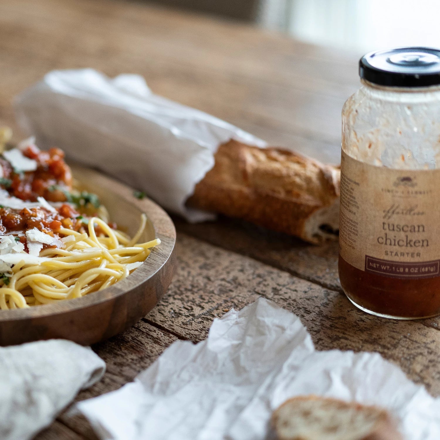 Product shoot of Tuscan Chicken starter.