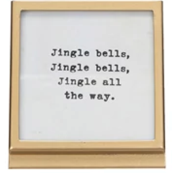 Metal & Glass Frame with Easel & Saying
