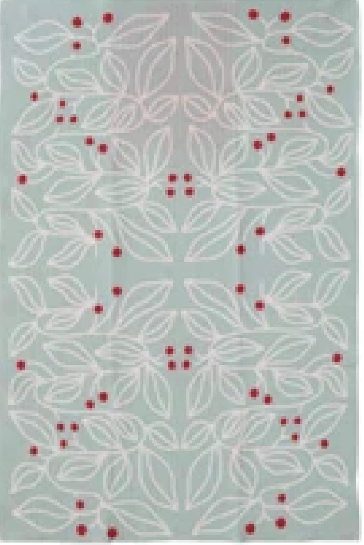 Printed Recycled Microfiber Tea Towel with Holiday Pattern