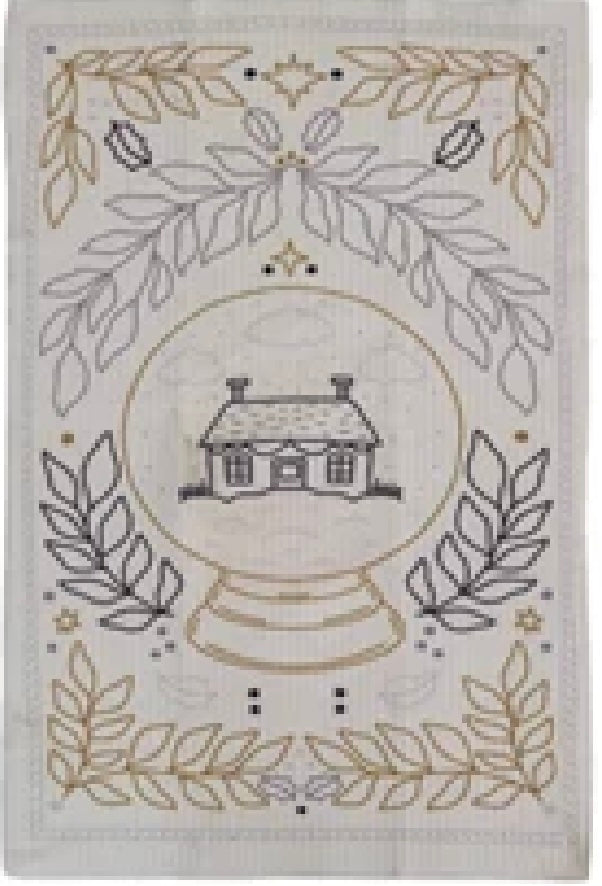 Printed Recycled Microfiber Tea Towel with Holiday Pattern