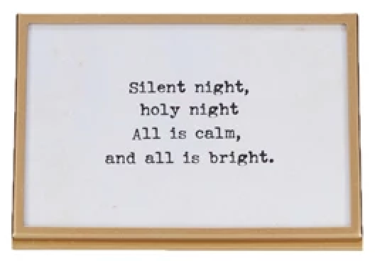 Metal & Glass Frame with Easel & Saying