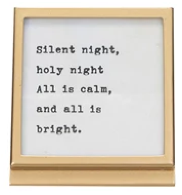 Metal & Glass Frame with Easel & Saying