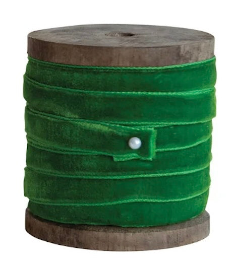 Velvet Ribbon on Wood Spool