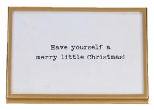 Metal & Glass Frame with Easel & Saying