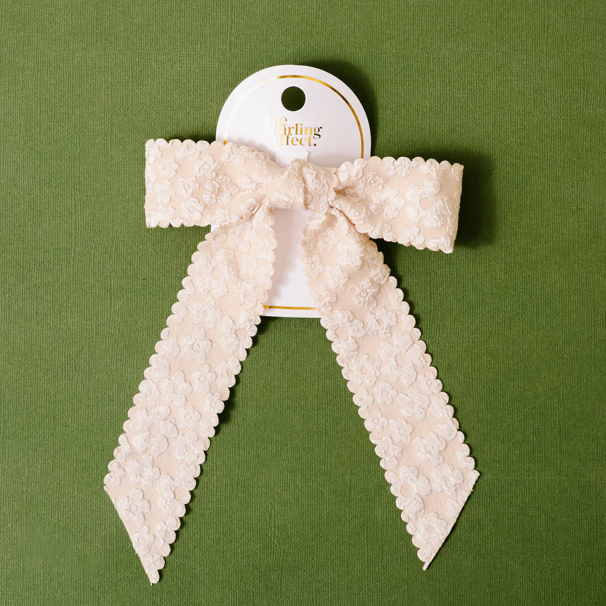 Flower Scallop Hair Bow