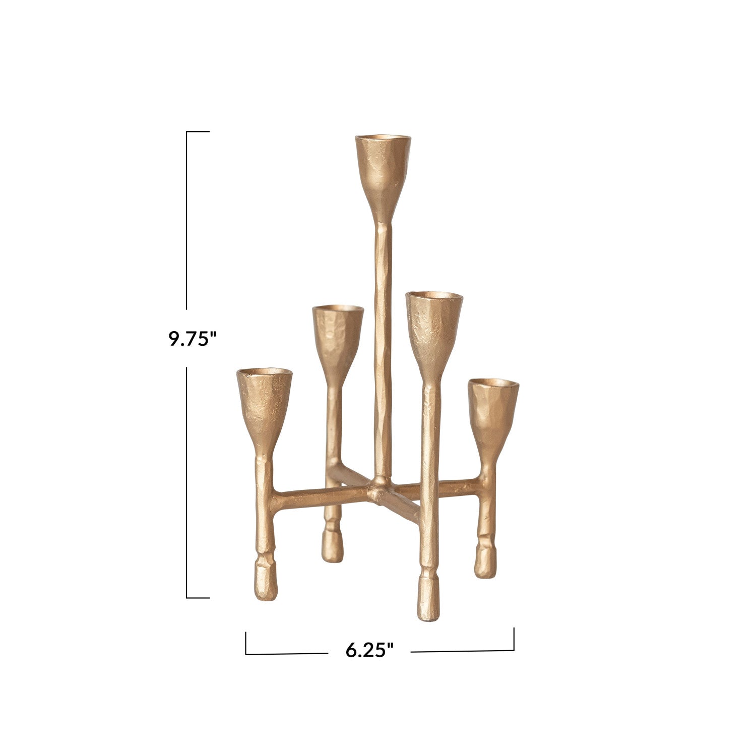 Hand-Forged Cast Iron Candelabra