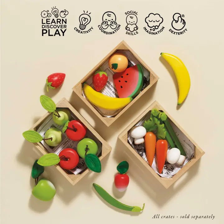 Harvest Vegetables Wooden Market Crate