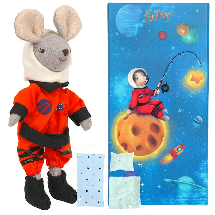 Levlovs Astronaut Mouse in A Box with the Bedding