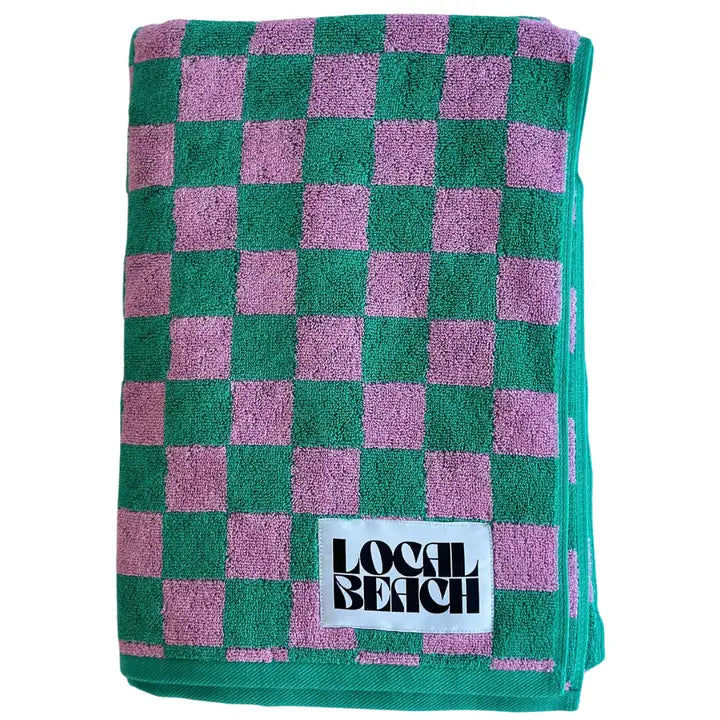 Checker Bath and Beach Towel