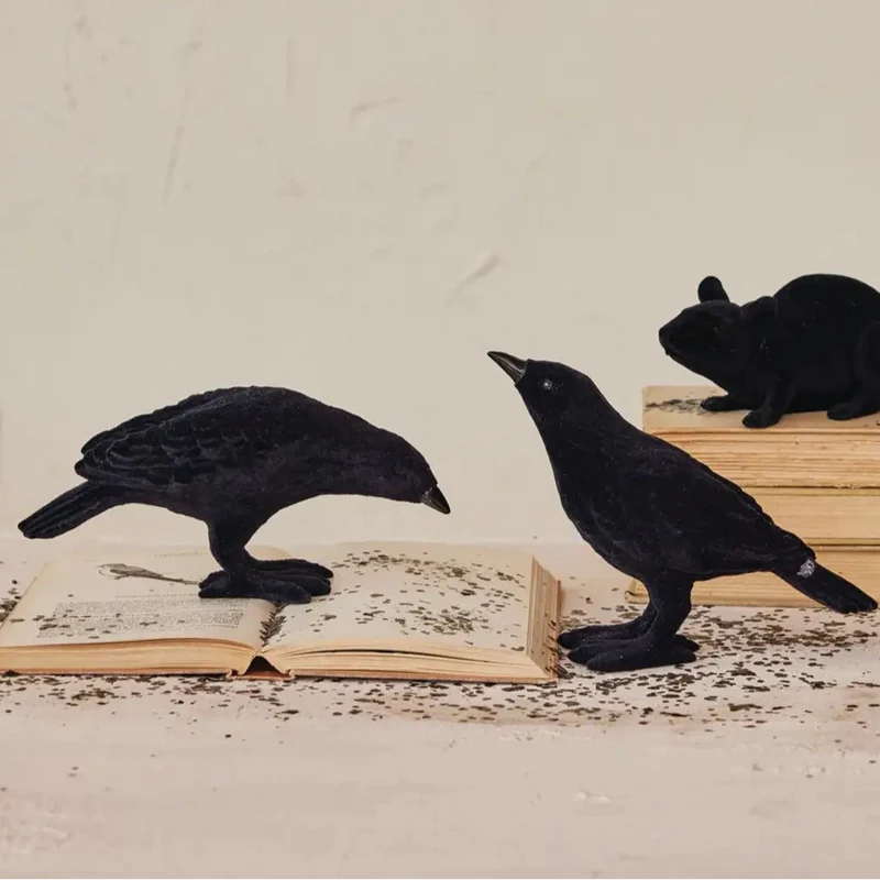 Velvet Flocked Crow