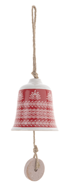 Red and White Bell Ornament