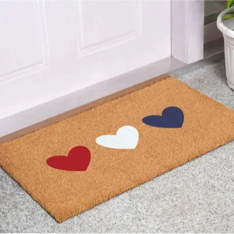 Patriotic Hearts Doormat