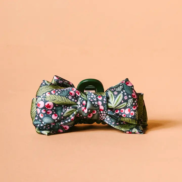 Mini Satin Bow Claw Clip