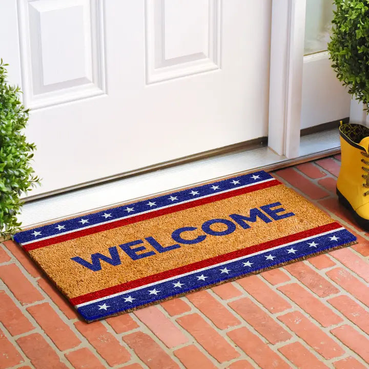 Patriotic Welcome Doormat