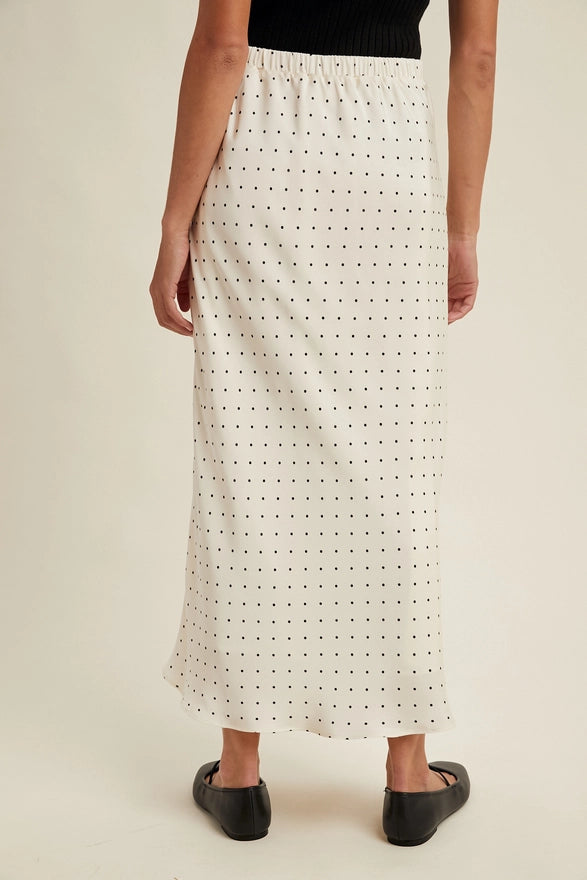 The Lucie Satin Midi Skirt