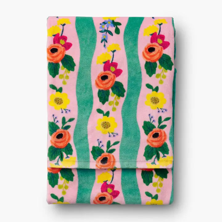 Climbing Roses Beach Towel