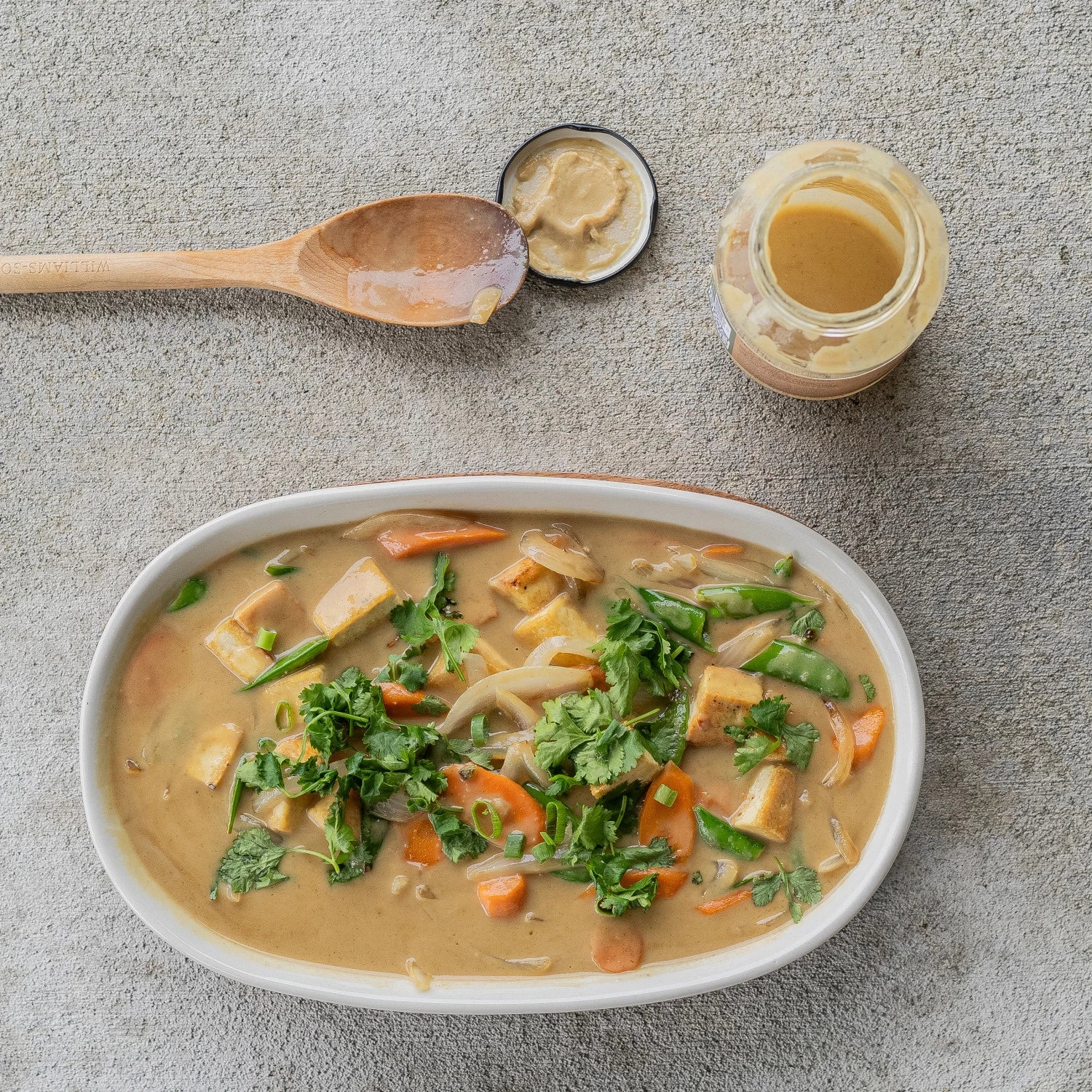 Product shoot of thai coconut curry
