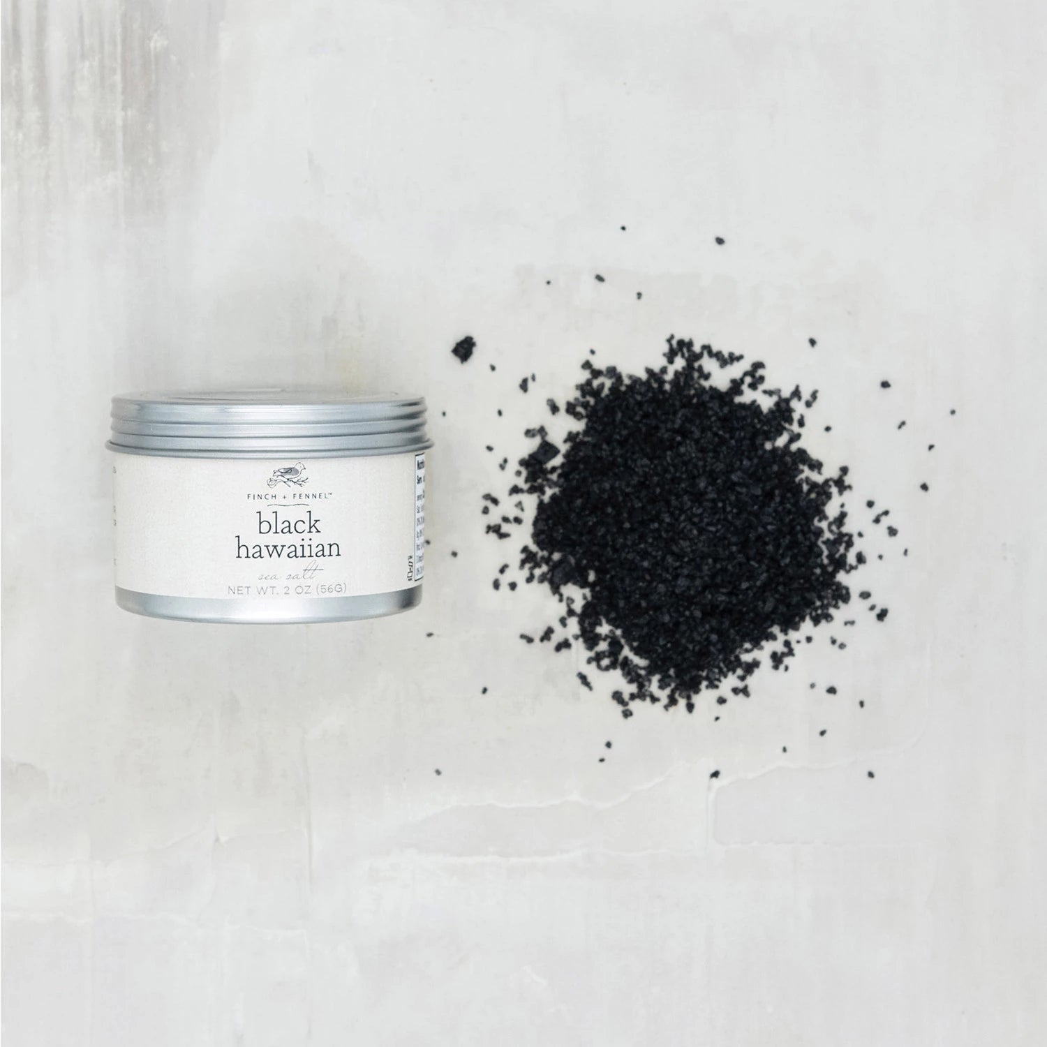 Product shoot of black Hawaiian salt