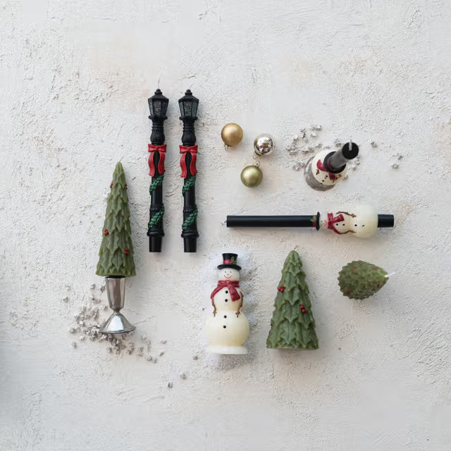 Unscented Winter Taper Candles