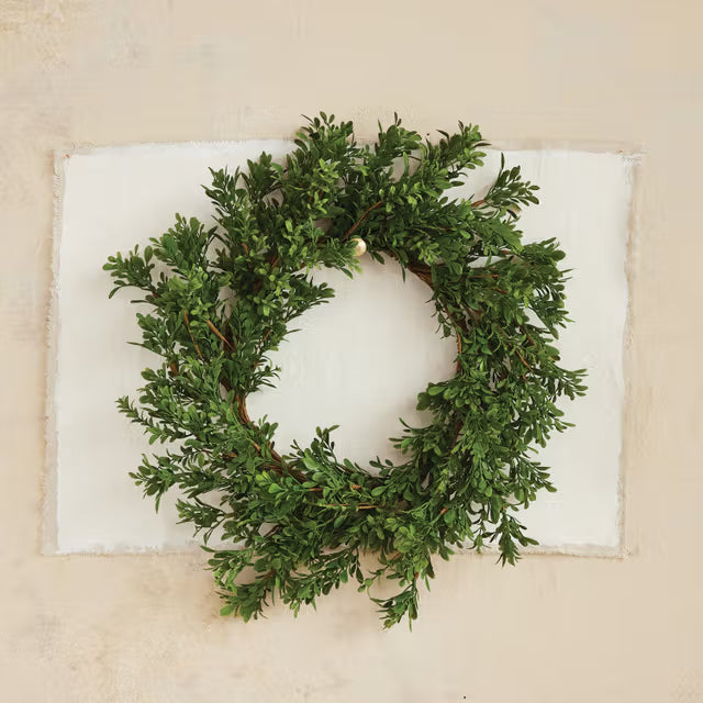 Faux Boxwood Wreath