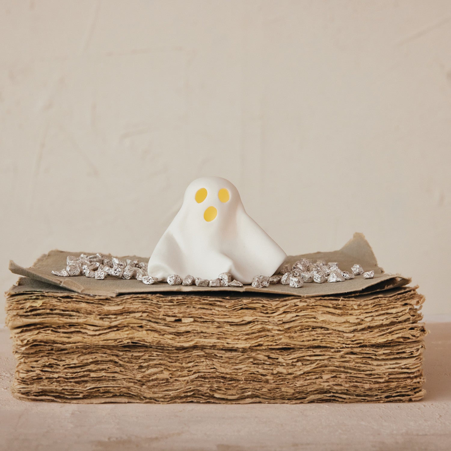 Stoneware Bisque Ghost with LED Light
