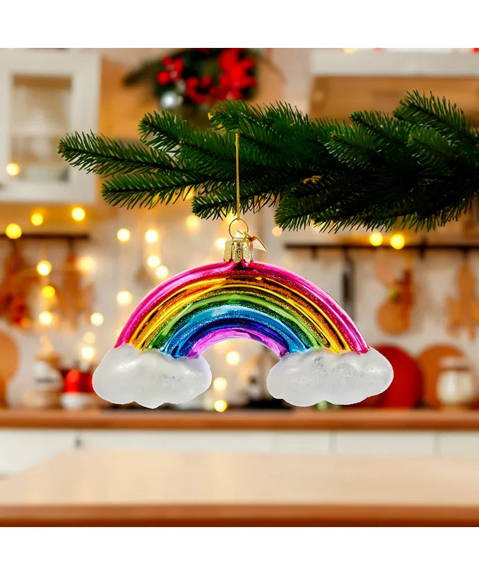 Rainbow Glass Ornament