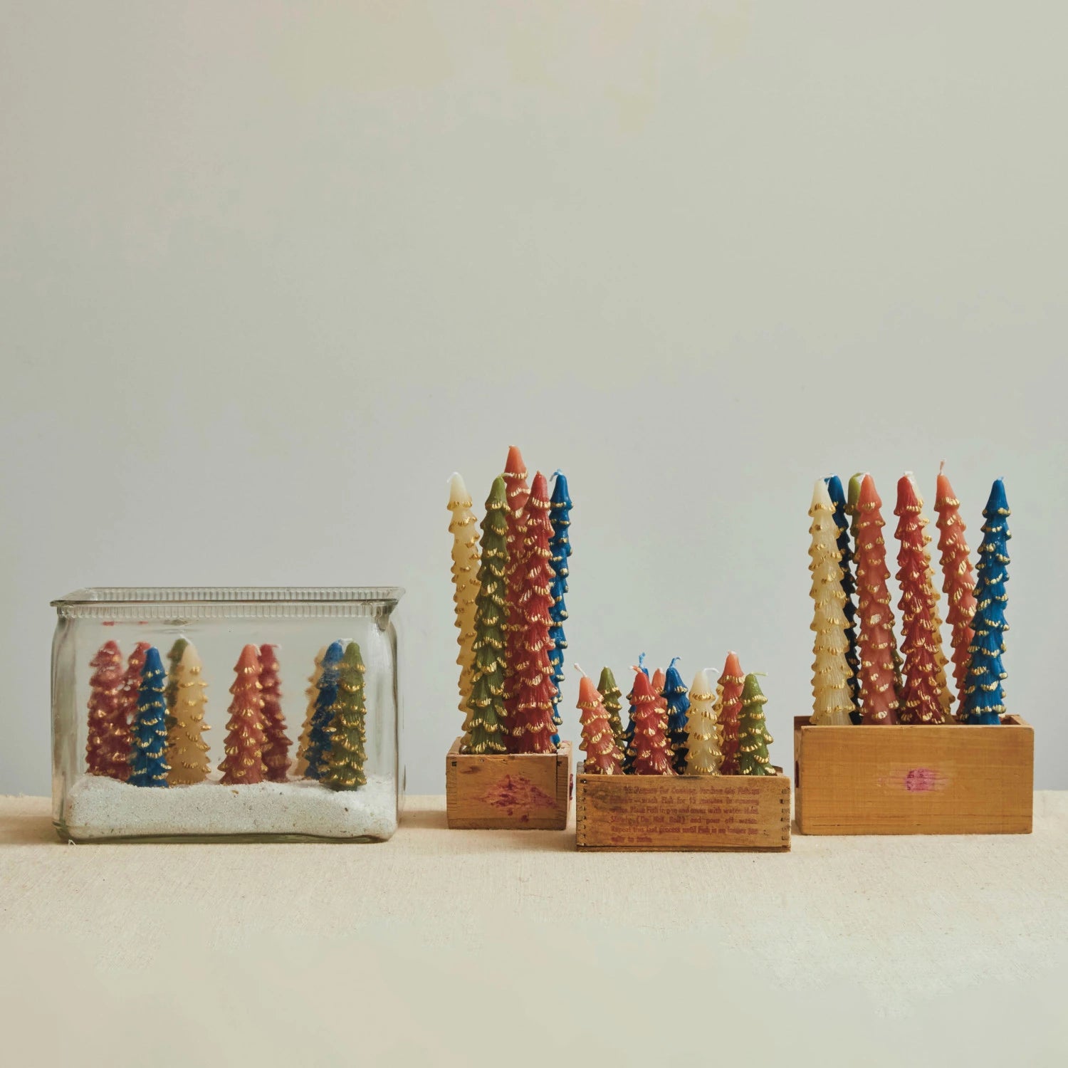 Unscented Tree Shaped Taper Candles