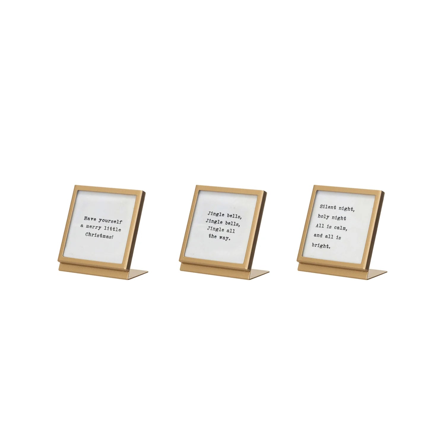 Metal & Glass Frame with Easel & Saying