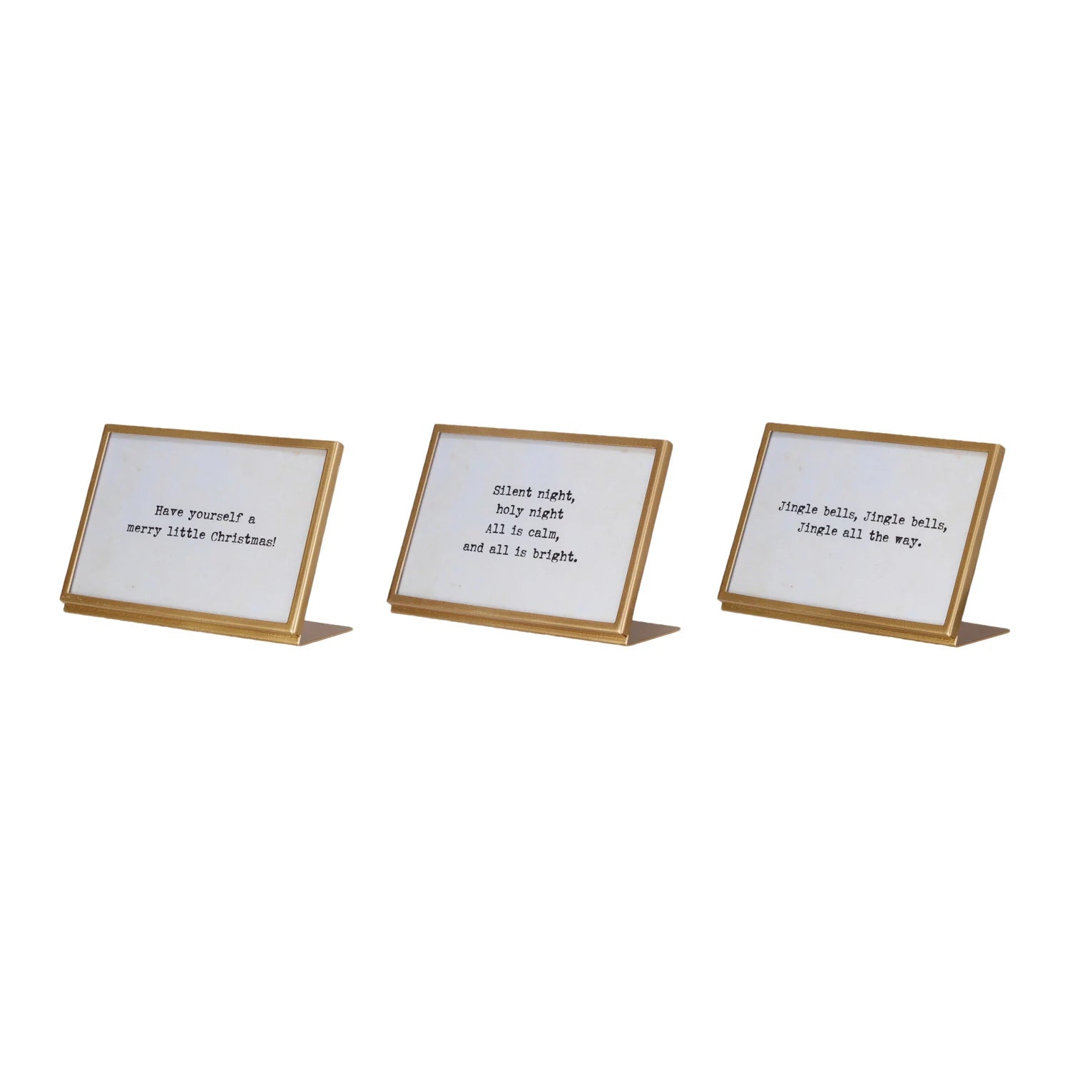 Metal & Glass Frame with Easel & Saying